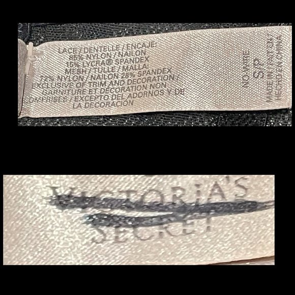 ▪️VS▪️Black Rhinestone Accented Lace Wireless Bra - Picture 6 of 6